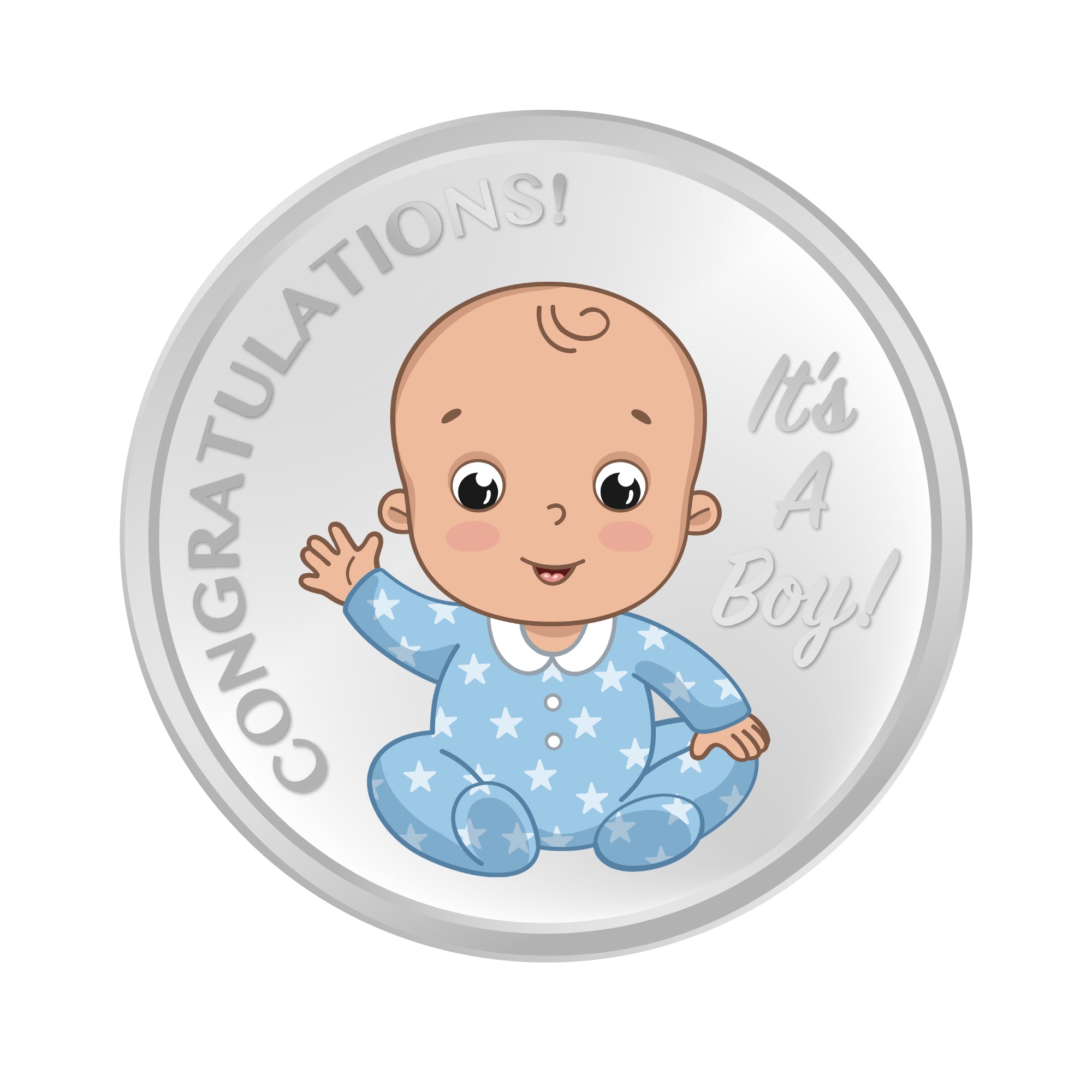 New Born Baby Boy Gift Silver Coin 10 Grams