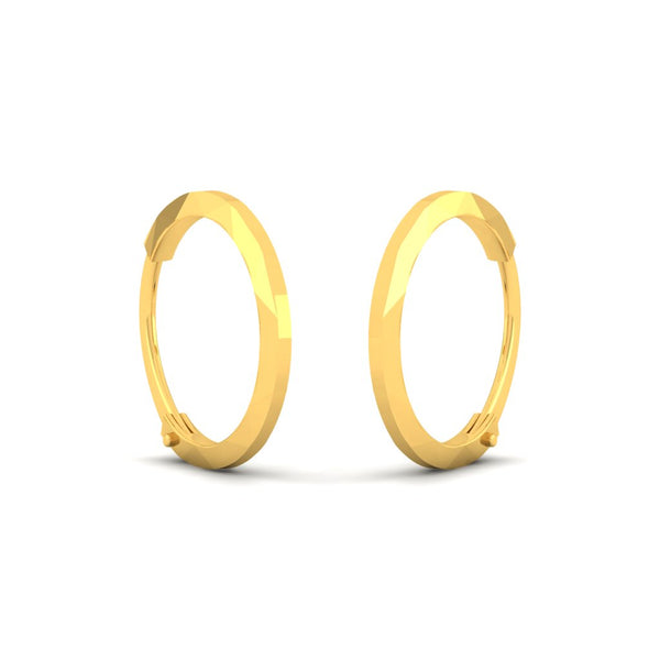 Elegant 22K Gold Hoop Earrings – Classic Bali Design Ideal for
