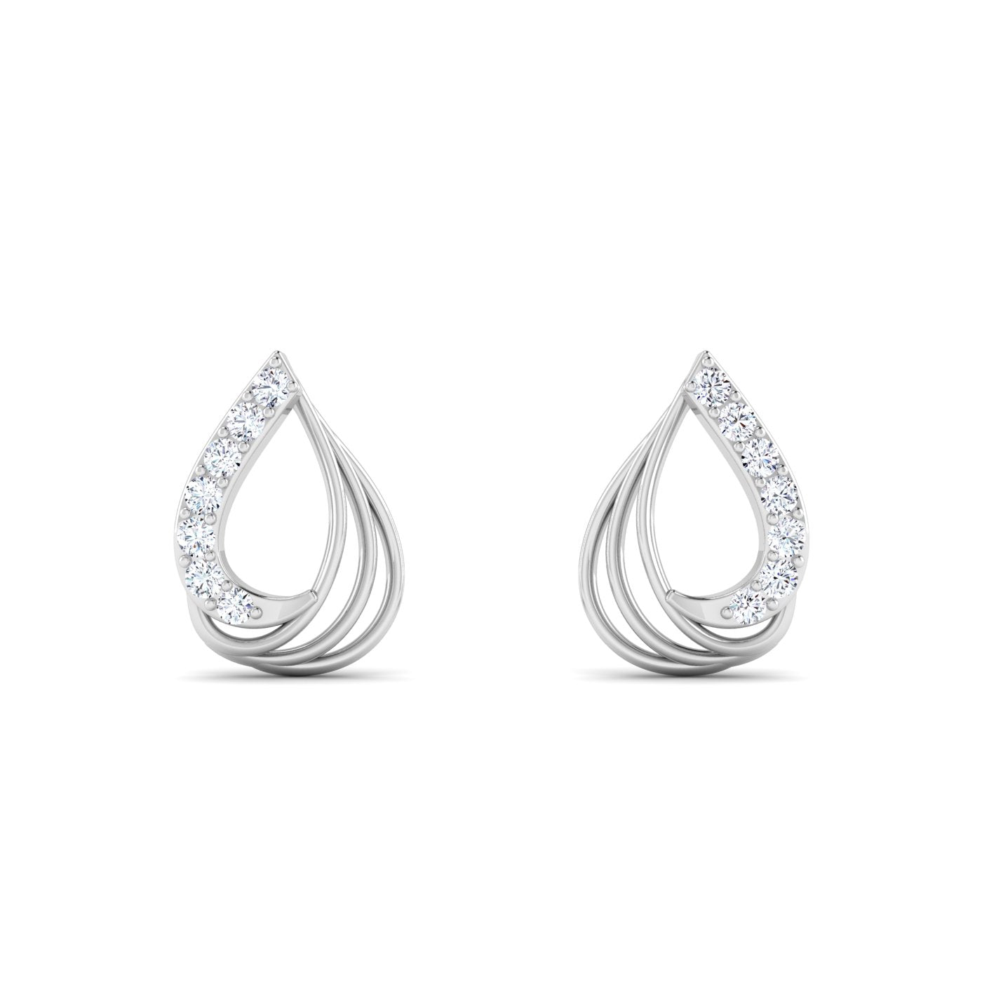 Triple Drop Diamond Earring