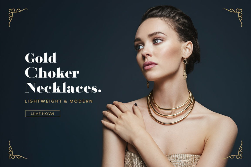 Gold Choker Necklaces Lightweight & Modern – lordsjewels