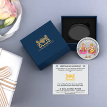 10 Laxmi Ganesh Ji (Coloured) Grams Silver Coin 999 Purity