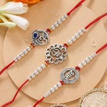 Lords Jewels Silver Rakhi for Raksha Bandhan Pack of 3