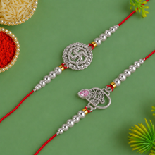 Lords Jewels Silver Rakhi for Raksha Bandhan Pack of 2