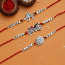 Lords Jewels Silver Rakhi for Raksha Bandhan Pack of 3