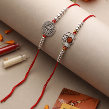 Lords Jewels Silver Rakhi for Raksha Bandhan Pack of 2
