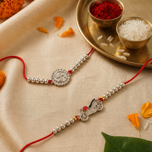 Lords Jewels Silver Rakhi for Raksha Bandhan Pack of 2
