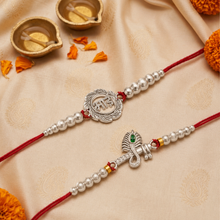 Lords Jewels Silver Rakhi for Raksha Bandhan Pack of 2