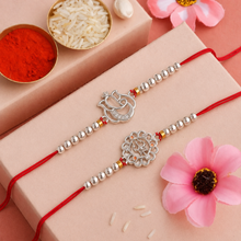 Lords Jewels Silver Rakhi for Raksha Bandhan Pack of 2