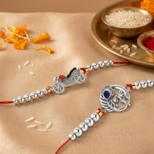 Lords Jewels Silver Rakhi for Raksha Bandhan Pack of 2