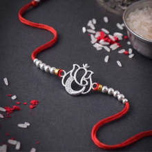 Lords Jewels Lord Ganesha Silver Rakhi (SR006)