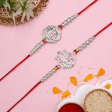 Lords Jewels Silver Rakhi for Raksha Bandhan Pack of 2