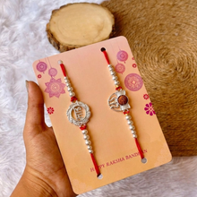 Lords Jewels Silver Rakhi for Raksha Bandhan Pack of 2