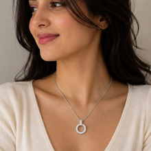 LORDS JEWELS 92.5 Silver Glow Pendant with Chain