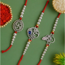 Lords Jewels Silver Rakhi for Raksha Bandhan Pack of 3