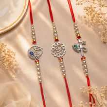 Lords Jewels Silver Rakhi for Raksha Bandhan Pack of 3
