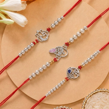 Lords Jewels Silver Rakhi for Raksha Bandhan Pack of 3