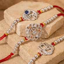 Lords Jewels Silver Rakhi for Raksha Bandhan Pack of 3