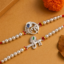 Lords Jewels Silver Rakhi for Raksha Bandhan Pack of 2
