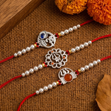 Lords Jewels Silver Rakhi for Raksha Bandhan Pack of 3