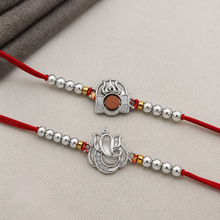 Lords Jewels Silver Rakhi for Raksha Bandhan Pack of 2