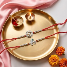 Lords Jewels Silver Rakhi for Raksha Bandhan Pack of 2