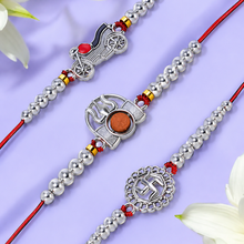 Lords Jewels Silver Rakhi for Raksha Bandhan Pack of 3