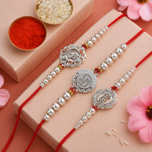 Lords Jewels Silver Rakhi for Raksha Bandhan Pack of 3