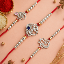 Lords Jewels Silver Rakhi for Raksha Bandhan Pack of 3