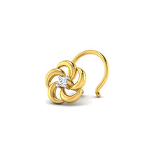 Diamond Nose Pin 18kt Yellow Gold Stud for Women & Girls BIS Hallmarked (Style2)