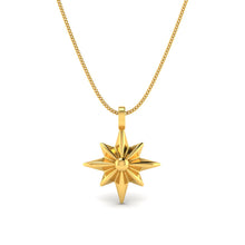 Star Shaped 22KT Gold Pendant – Stylish 22K Gold Pendant