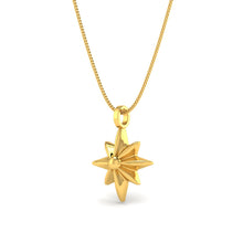Star Shaped 22KT Gold Pendant – Stylish 22K Gold Pendant