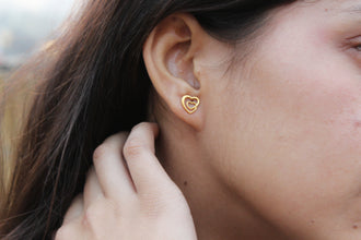 Heart of Hearts Gold Earring