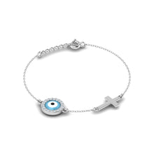 LORDS JEWELS 92.5 Evil Eye Silver Bracelet | Elegant Design for Women & Girls | Certificate of Authenticity & 925 Stamp
