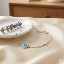 LORDS JEWELS 92.5 Evil Eye Silver Bracelet | Elegant Design for Women & Girls | Certificate of Authenticity & 925 Stamp