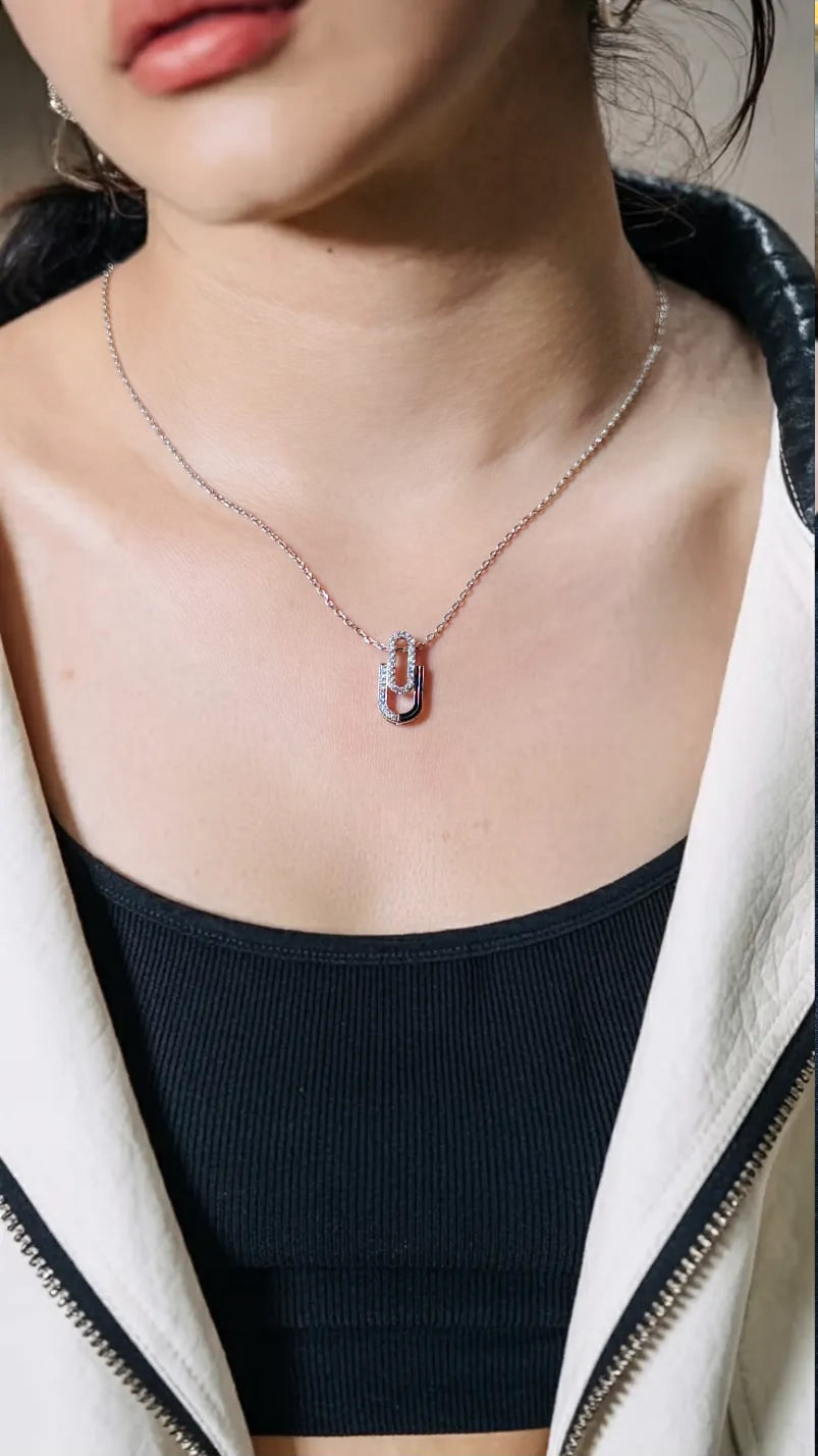 LORDS JEWELS 92.5 Silver Glow Pendant with Chain | Authentic Gift for Sister,Girlfriend, Mother, Women & Girls | Includes Certificate of Authenticity & 925 Stamp (Paperclip)