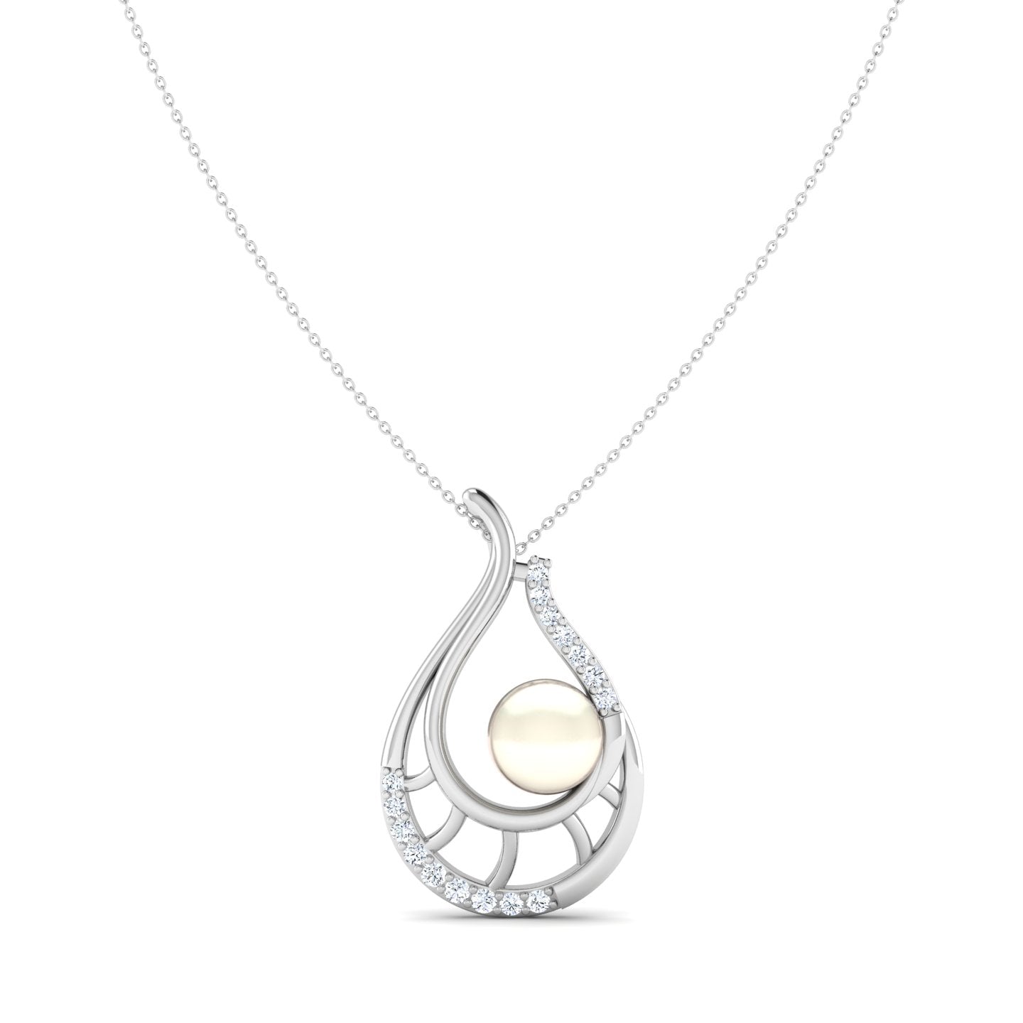 LORDS JEWELS 92.5 Silver Glow Pendant with Chain | Authentic Gift for Sister,Girlfriend, Mother, Women & Girls | Includes Certificate of Authenticity & 925 Stamp (Teardrop)