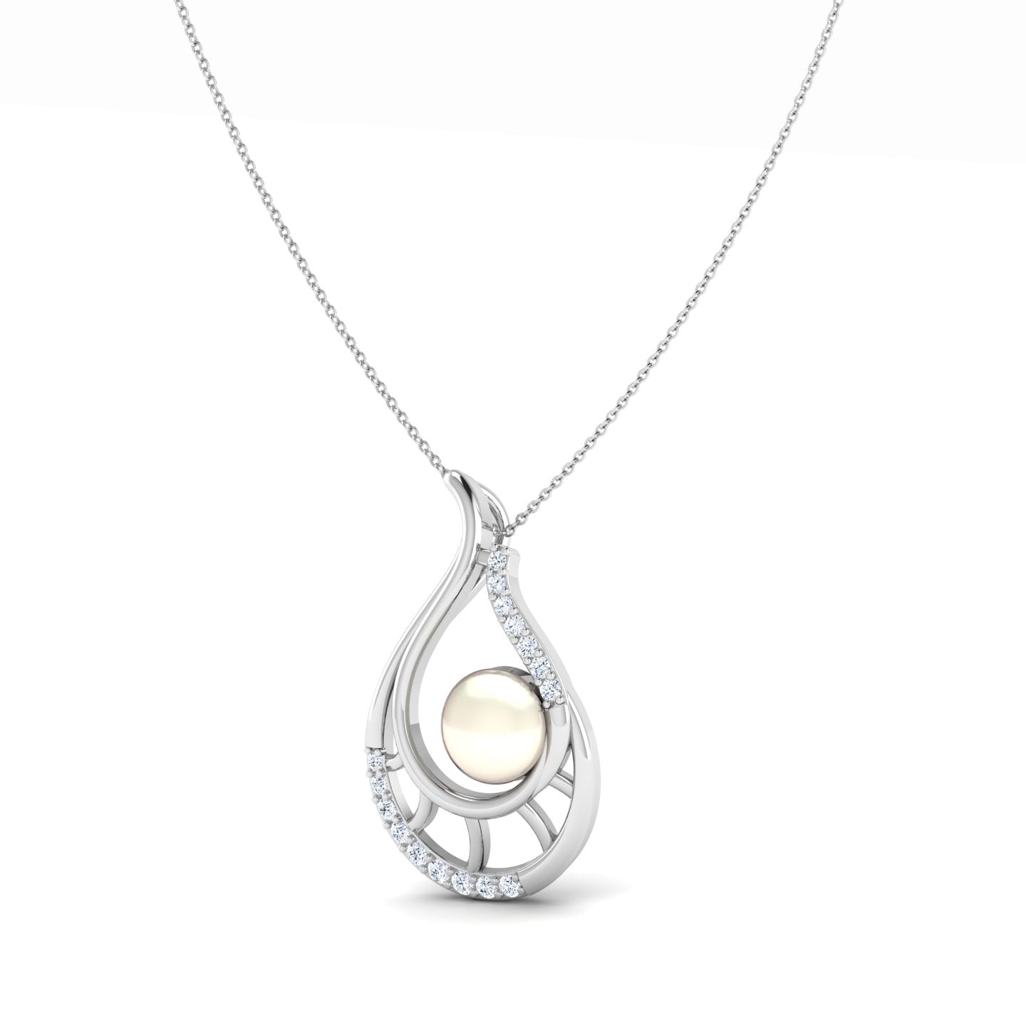 LORDS JEWELS 92.5 Silver Glow Pendant with Chain | Authentic Gift for Sister,Girlfriend, Mother, Women & Girls | Includes Certificate of Authenticity & 925 Stamp (Teardrop)