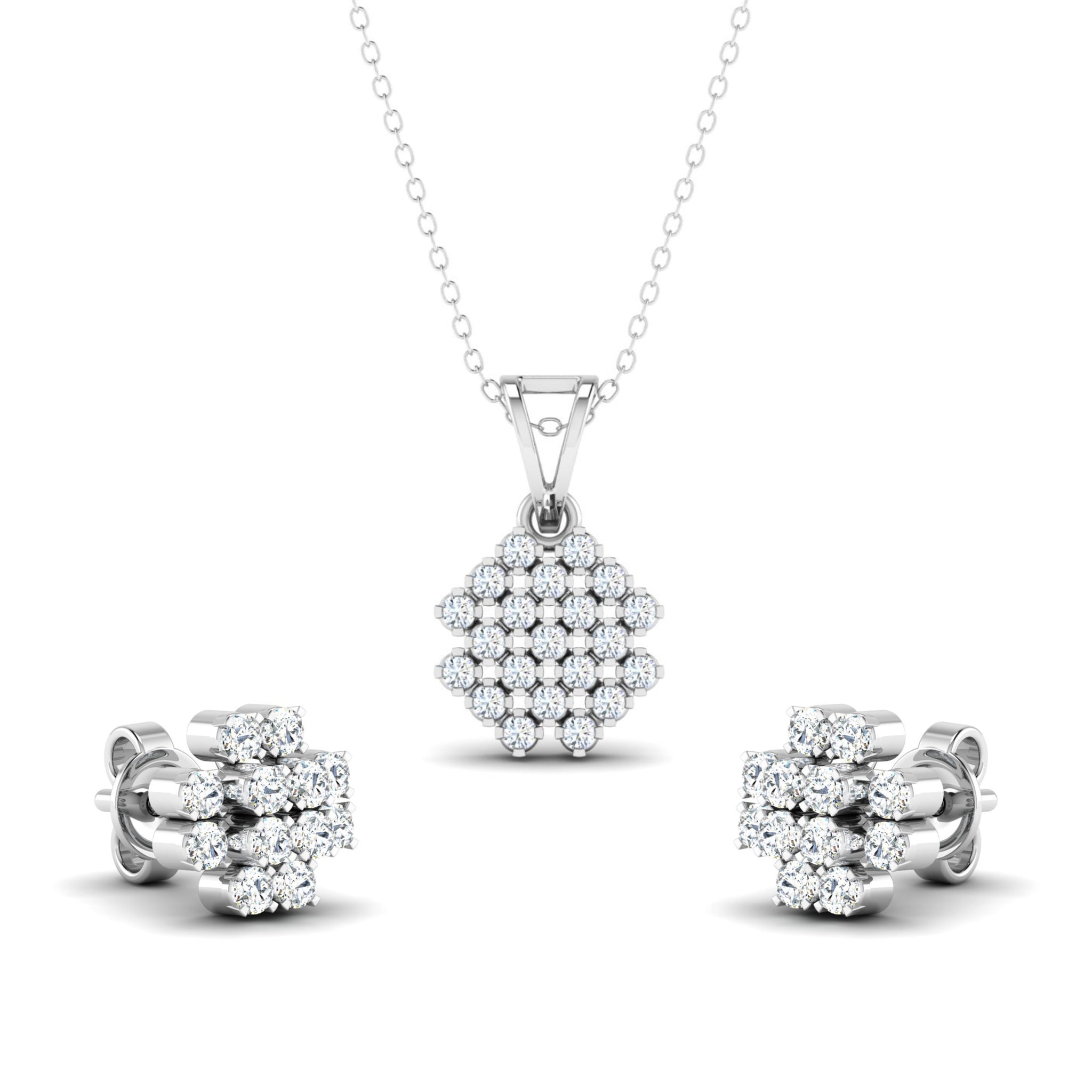 925 Sterling Silver Pendant Set with Earrings