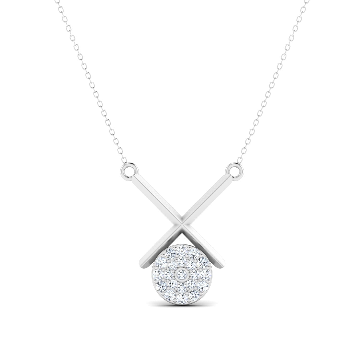 LORDS JEWELS 92.5 Silver Glow Pendant with Chain
