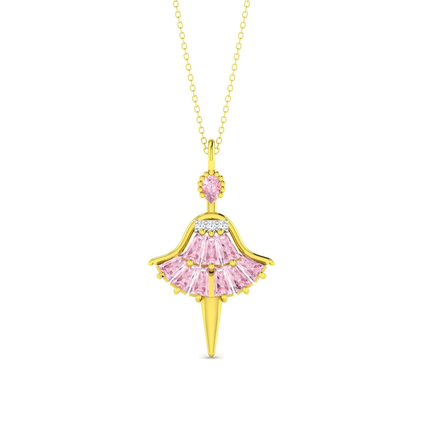 LORDS JEWELS 92.5 Silver Glow Pendant with Chain