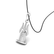 925 Sterling Silver Trishul Shiv lingam Pendant