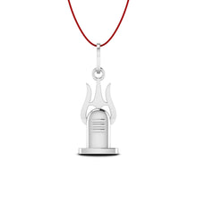 925 Sterling Silver Trishul Shiv lingam Pendant