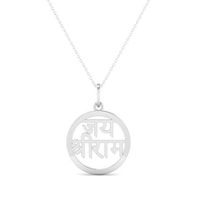 925 Sterling Silver Jai Shree Ram Pendant