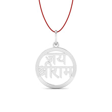 925 Sterling Silver Jai Shree Ram Pendant