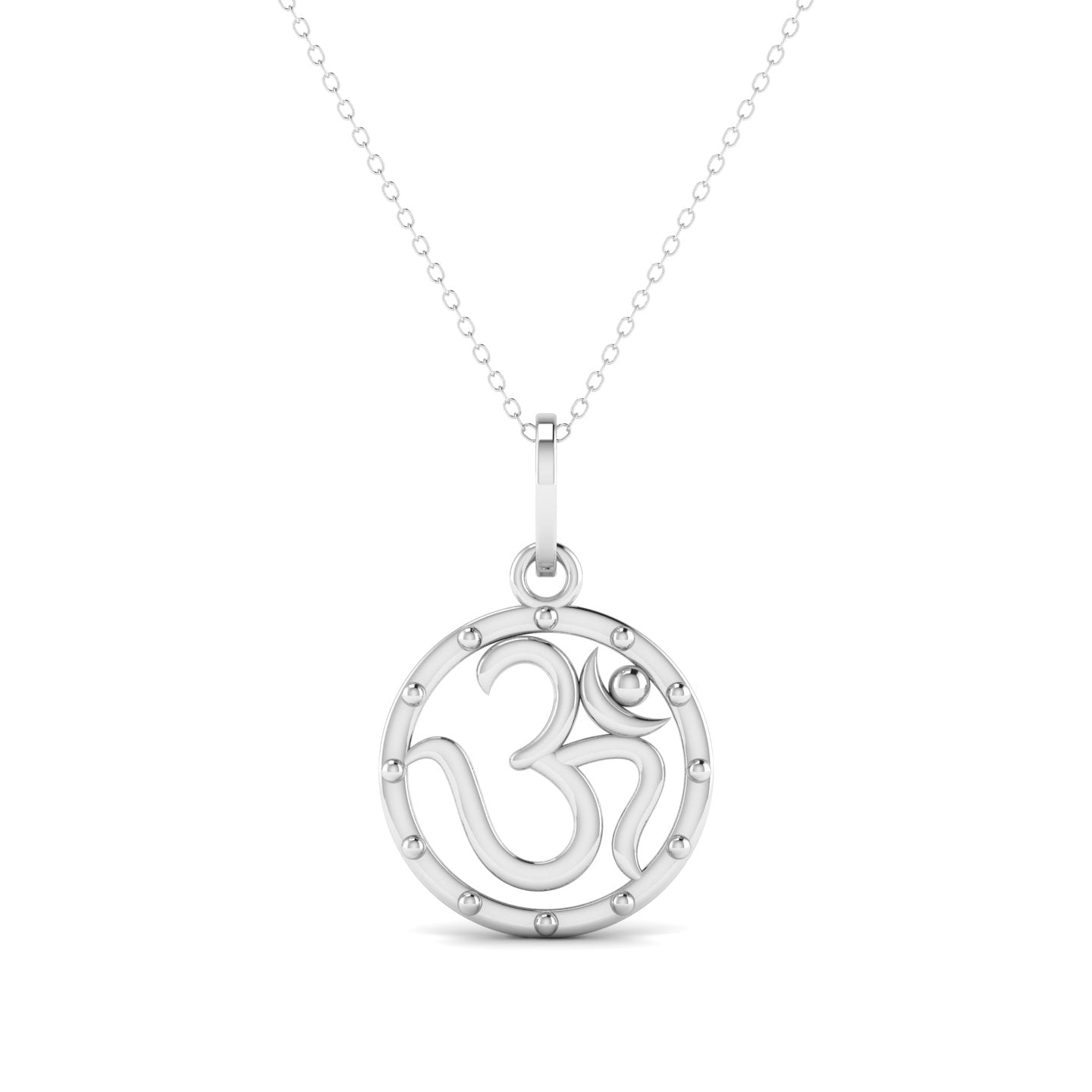 925 Sterling Silver Om Pendant