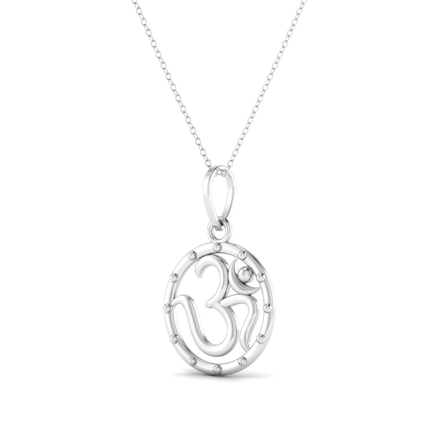 925 Sterling Silver Om Pendant