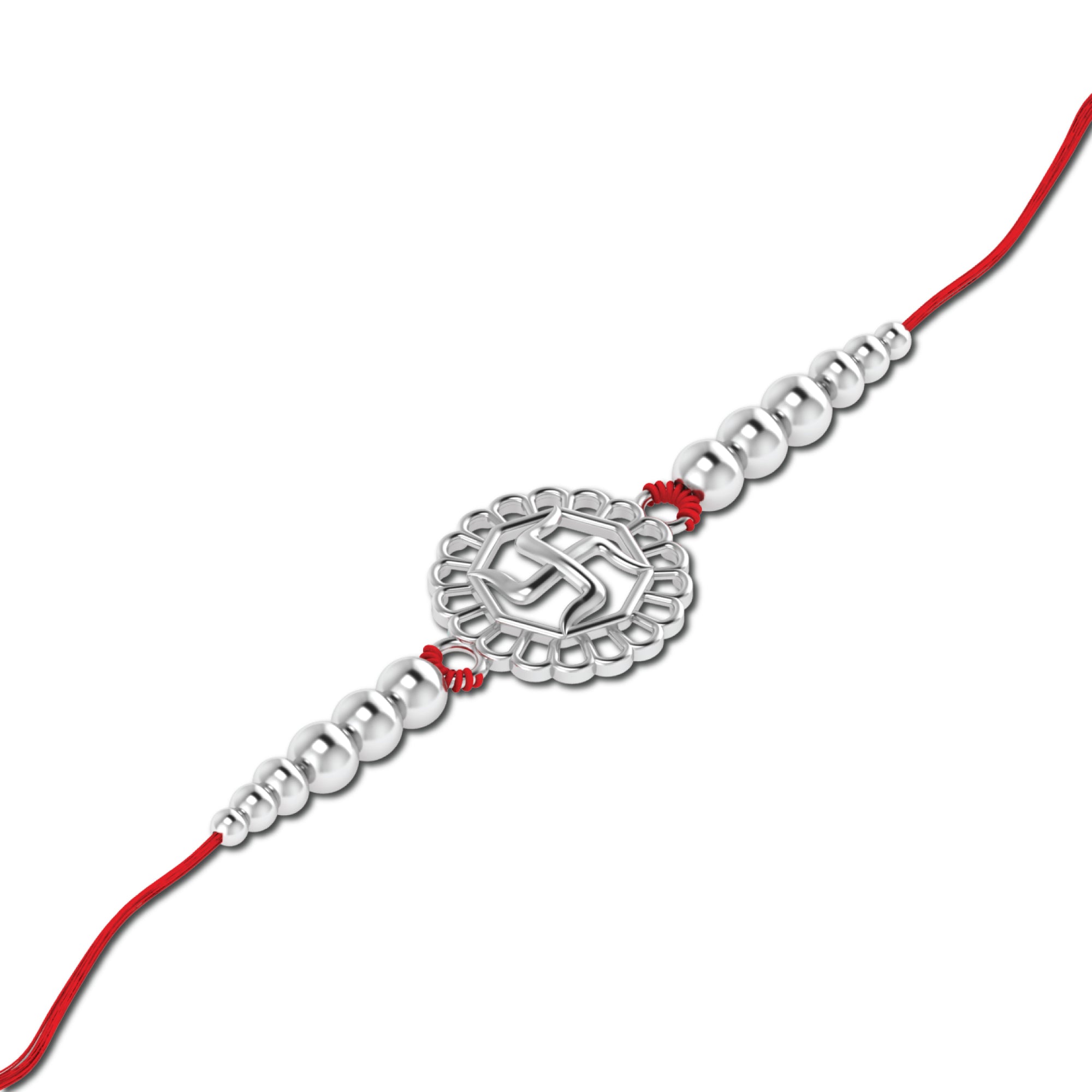 Lords Jewels Swastik Silver Rakhi (SR001)