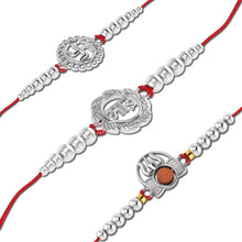 Lords Jewels Silver Rakhi for Raksha Bandhan Pack of 3