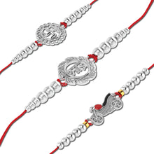 Lords Jewels Silver Rakhi for Raksha Bandhan Pack of 3