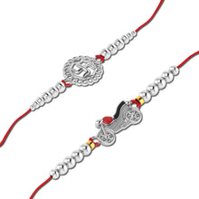 Lords Jewels Silver Rakhi for Raksha Bandhan Pack of 2